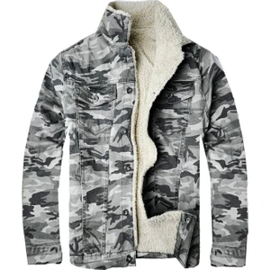 Alaska The Last Frontier R.lion Slim Fit Kürklü Kot Mont  Premium Denim Açık Kamuflaj