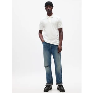 Erkek Beyaz Pique Polo Yaka T-Shirt