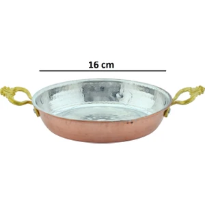 El Yapımı Bakır Omlet ve Yumurta Tavası,bakır Sahan Tava No2 (16 Cm)