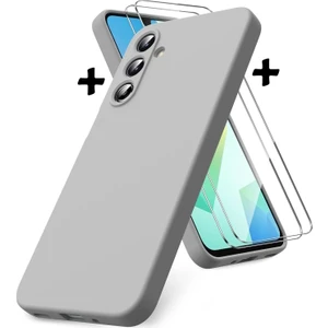 M.TK Moveteck Samsung Galaxy A16 Kılıf Kamera Korumalı Renkli Yumuşak Mat Silikon + 9h Ekran Koruyucu Cam Set 2in1