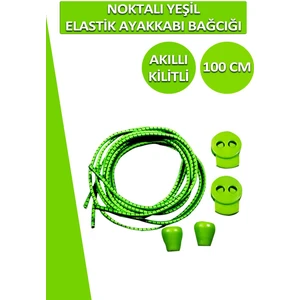 Lucky Akıllı Kilitli Elastik Noktalı Ayakkabı Bağcık 100 cm