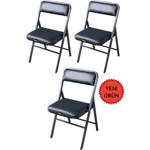 Hey Modüler Mobilya Hey 3'lü Katlanır Kamp Sandalyesi Piknik Sandalyesi