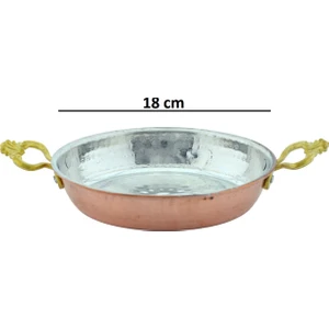 El Yapımı Bakır Omlet ve Yumurta Tavası,bakır Sahan Tava No3 (18 Cm)