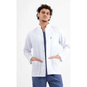 Uçak Medikal Beyaz Ceket Boy, Uzun Kol, Hakim Yaka, Doktor Önlüğü