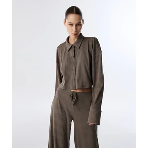 Dokulu Crop Gömlek TS1250025208005