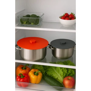Silikon Vakumlu Kapak-Tencere Tava Saklama Kabı Kapağı 24 cm