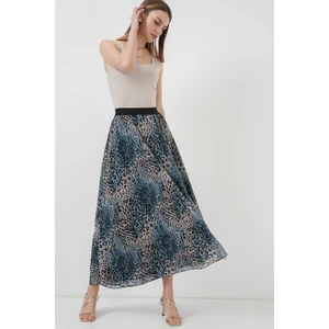 8032 Uzun Şifon Etek - Indigo