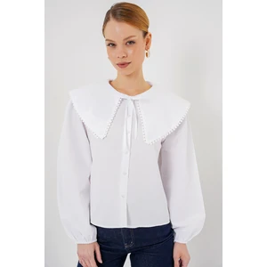 Kadın Bebe Yaka Gömlek 20314 - Beyaz