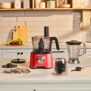 Mastermaid Power Multifunctional 10 in 1 Red Mutfak Robotu, Blender Seti 2000w