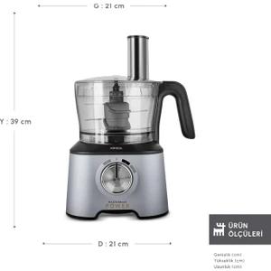 Mastermaid Power Multifunctional 10 in 1 Mutfak Robotu 2000W Silver