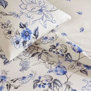 Ranforce Pamuklu Çift Kişilik Nevresim Takımı Luna Mavi