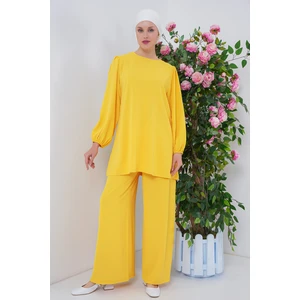 Ayrobin Tunik Pantolon Alt Üst Takım 6712 - Sarı