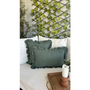 Vintage Firfirli Çağla Yeşili Kırlent Kılıfı 1AD