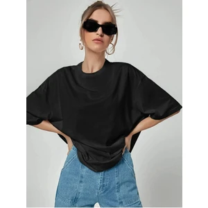 Kadın Oversize Siyah T-Sirt