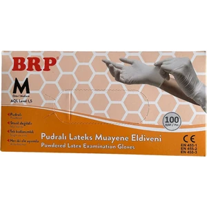 BRP Pudralı Lateks Muayene Eldiveni 100 Adet
