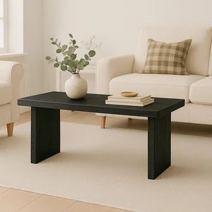 Doğal Ahşap Modern Orta Sehpa - El Yapımı Minimal Tasarım, Masif Çam