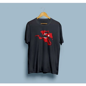 Bahriyeli Collection Oversize Osmanlı Imparatorluğu Haritası Baskılı Unisex T-Shirt