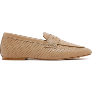 Kadın Bej Deri Loafer 25SFD411118