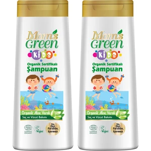 Mom's Green 2'li Set Kids Organik Aloeveralı Çocuk Şampuanı (400 ml x 2 Adet)