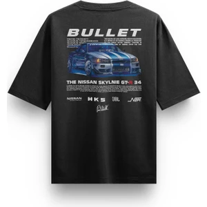 Fast And Furious Paul Walker Nissan Skyline Gt-R Oversize  Tshirt