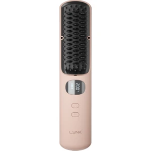 Mini Styler Pembe - Taşınabilir Şarjlı Saç Düzleştirici Seramik Isıtmalı Fön Tarak