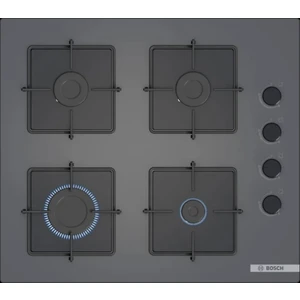 POP6C9P30L Antrasit Gri Gazlı Ocak 4 Gözlü LPG ile Yüksek Güç 7500 W Cam Malzeme