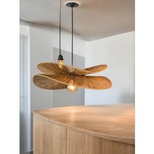 Nova 65x65cm Bohem Avize Kelebek Hasır Avize Rüstik Avize Jüt Avize Doğal Loş Kafe Restoran Avize