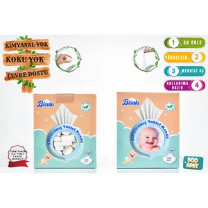 Doğal ve Kayın Ağacından Yapılmış Kokusuz Sıkıştırılmış Tablet Mendil 500 Adet