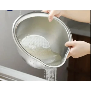 Pirinç Meyve Yıkama Için Paslanmaz Çelik Mutfak Metal Çok Amaçlı Süzgeç Kevgir Kâse