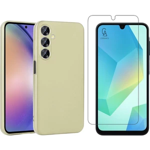 Samsung Galaxy A16 ile Uyumlu Kılıf Soft Yumuşak Telefon Kılıfı ve Temperli Cam Ekran Koruyucu