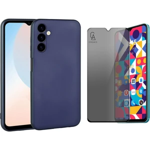 Samsung Galaxy A16 ile Uyumlu Soft Yumuşak Telefon Kılıfı ve Hayalet Privacy Ekran Koruyucu Seti