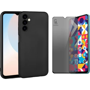 Samsung Galaxy A16 ile Uyumlu Soft Yumuşak Telefon Kılıfı ve Hayalet Privacy Ekran Koruyucu Seti