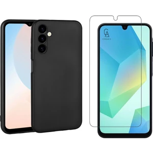 Samsung Galaxy A16 ile Uyumlu Kılıf Soft Yumuşak Telefon Kılıfı ve Temperli Cam Ekran Koruyucu