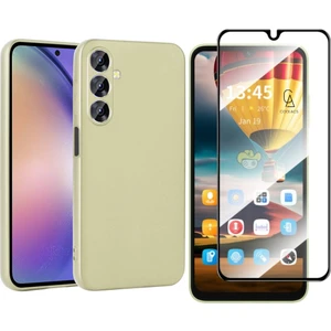 Samsung Galaxy A16 ile Uyumlu Telefon Kılıfı ve Tam Kaplayan Seramik Ekran Koruyucu