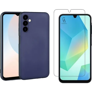Samsung Galaxy A16 ile Uyumlu Kılıf Soft Yumuşak Telefon Kılıfı ve Temperli Cam Ekran Koruyucu