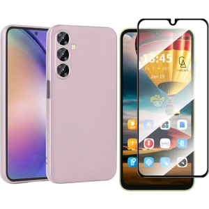 Samsung Galaxy A16 ile Uyumlu Telefon Kılıfı ve Tam Kaplayan Seramik Ekran Koruyucu