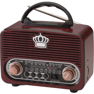 8092 Nostalji Radyo Retro Wireless Bluetooth Hoparlör Usb-Tf Kart Giriş Şarjlı Bataryalı Pilli