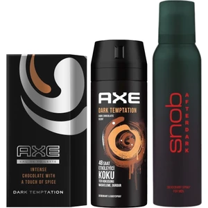 Dark Temptation Erkek Parfüm (100 ml) + Deodorant 150 ml + Snob Deodorant Afterdark 150 ml