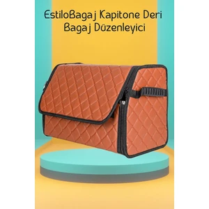 Estilobagaj Kapitone Deri Oto Bagaj Düzenleyici Taba