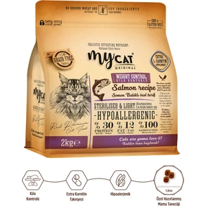 Mycat Az Tahıllı Somon Balıklı Diyet & Kısır Kedi Maması 2kg