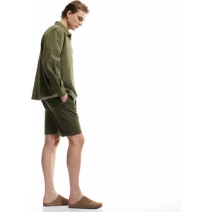 Pamuklu Chino Cepli Bermuda Slim Fit Şort