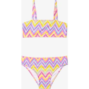 Kız Çocuk Zigzag Bandeau Bikini Takımı