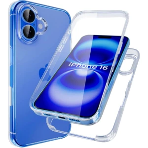 Apple iPhone 16 Kılıf Şeffaf 360 Ön Arka Korumalı Silikon