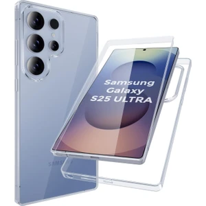 Samsung Galaxy S25 Ultra Kılıf Şeffaf 360 Ön Arka Korumalı Silikon