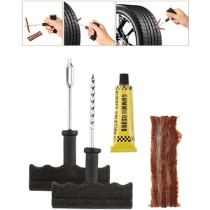 Tekerlek Lastik Tubeless Için Tamir Seti Kiti Fitil ve Solüsyon 6 Parça Acil Yardım Ekipmanı Seti