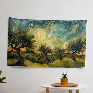 Vincent Van Gogh  Duvar Sanatı - Canlı Renklerle Modern Hafif Duvar Örtüsü -  Pamuk Sırt