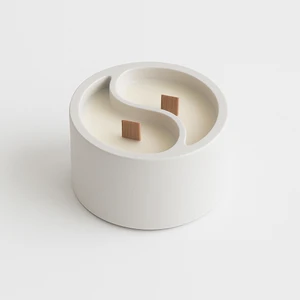 Yin Yang Model, Vanilya Kokulu Mum, Dekoratif Beton Mum
