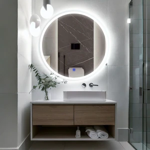 Orbit Beyaz Led'li Lazer Kumlamalı Lavabo & Banyo Aynası (Dokunmatik Sensörlü)