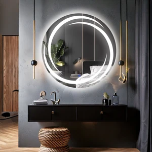 Flux Beyaz Led'li Lazer Kumlamalı Lavabo & Banyo Aynası (Dokunmatik Sensörlü)