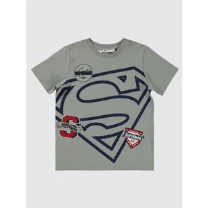 Süperman Erkek Çocuk Tişört 10-13 Yaş Gri